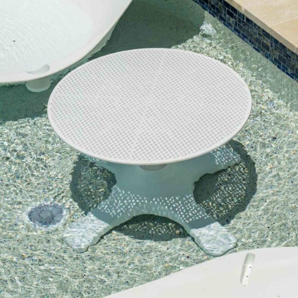 Angle. Panama Jack Outdoor - Panama Jack In-Pool Wave End Table - White.
