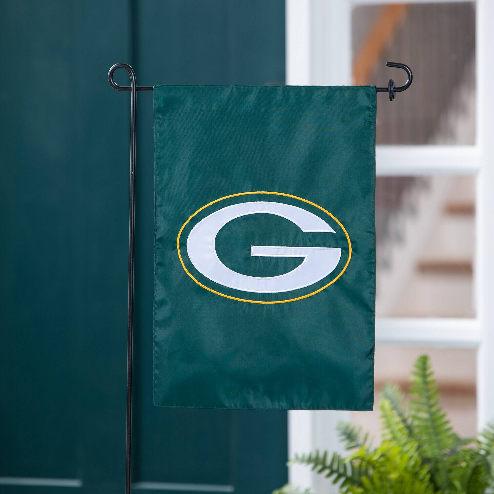 Alt View 1. Evergreen Enterprises - Green Bay Packers 12.5" x 18" Double-Sided Garden Flag - Multicolor.