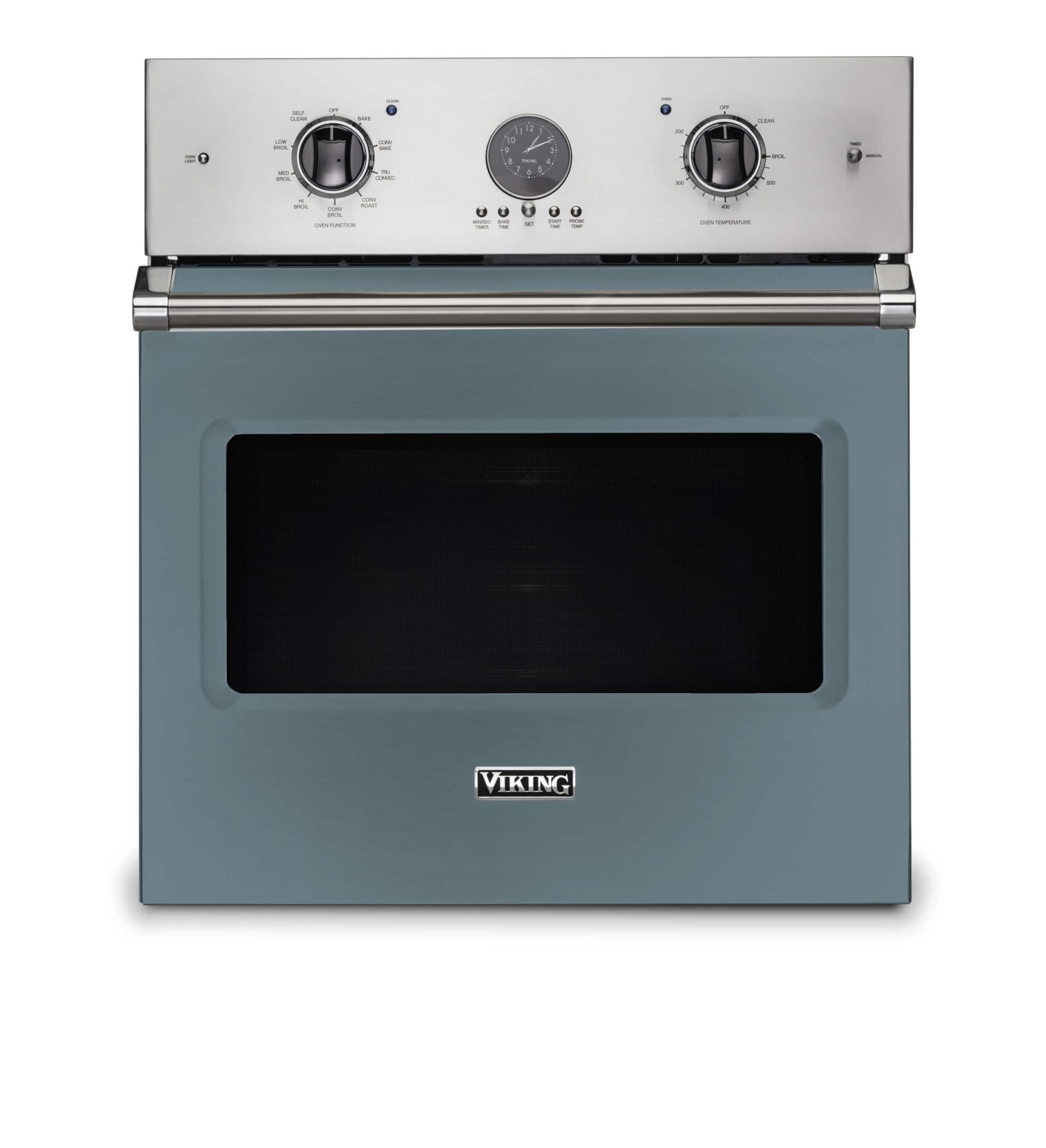Viking - 27" Built-in Single Electric Convection Wall Oven - November Sky - Front_Zoom