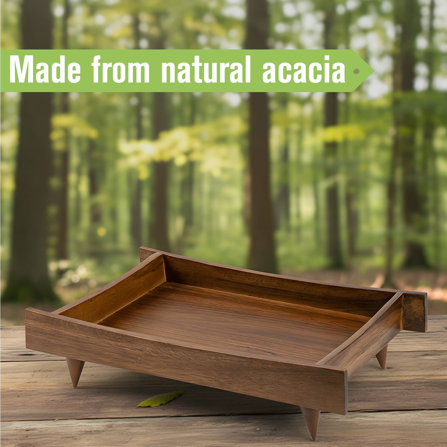 Made from natural acacia