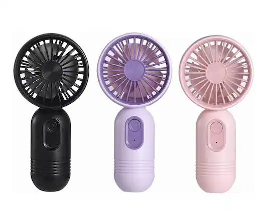 Front. FINEAK - 3-Pack Mini Portable Handheld Fan, USB Rechargeable 3-Speed Lightweight Personal Fan.