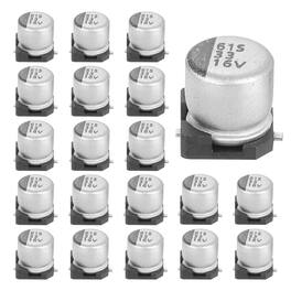 Unique Bargains - 33uF 16V SMD Aluminum Electrolytic Capacitor, Low Impedance, 5x5.4mm, 20pcs, for TV/Computer/DIY - Silver