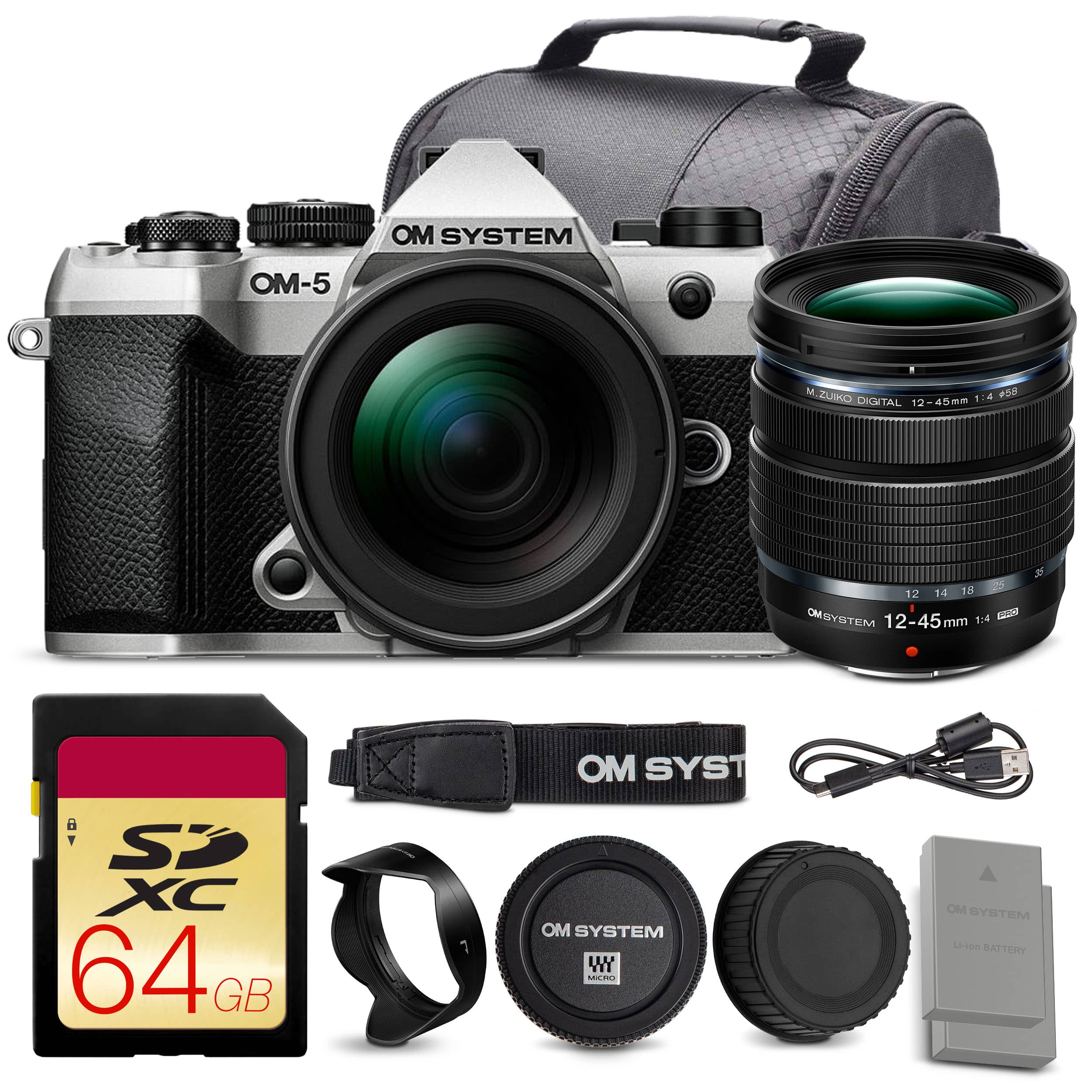 OM System - OM-5 Mark II Mirrorless Camera with 12-45mm f/4 PRO Lens Bundle + 64GB Card + Battery price history on PriceWatchPro
