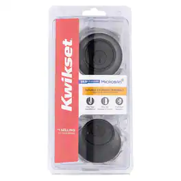 Kwikset - SmartKey Security Matte Black Metal Double Cylinder Deadbolt