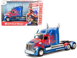 Jada - Western Star 5700 XE Phantom Optimus Prime with Robot on Chassis Transformers 5 Movie Hollywood Rides Series 1:24 - Blue, Red