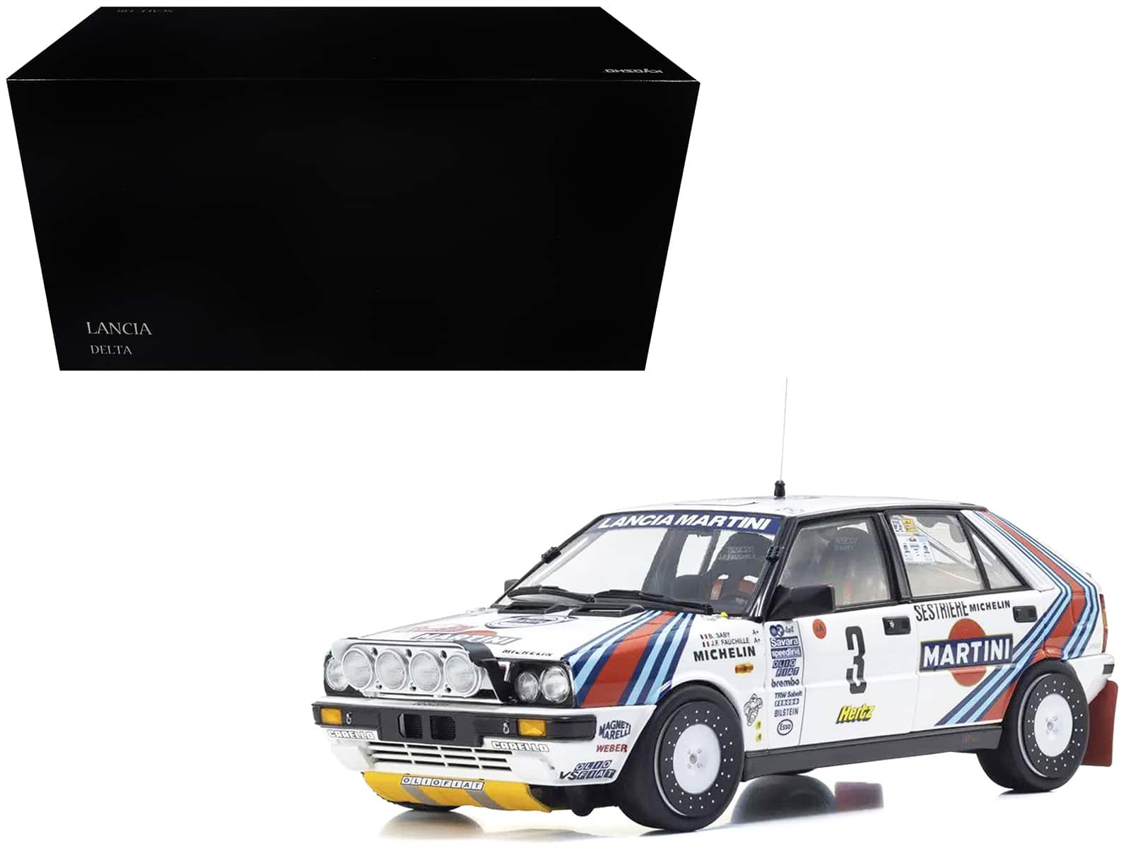 "Lancia Delta HF 4WD #3 ""Martini Racing"" Winner ""Rally Monte Carlo"" (1988) 1/18 Diecast Model Car by Kyosho" price history on PriceWatchPro