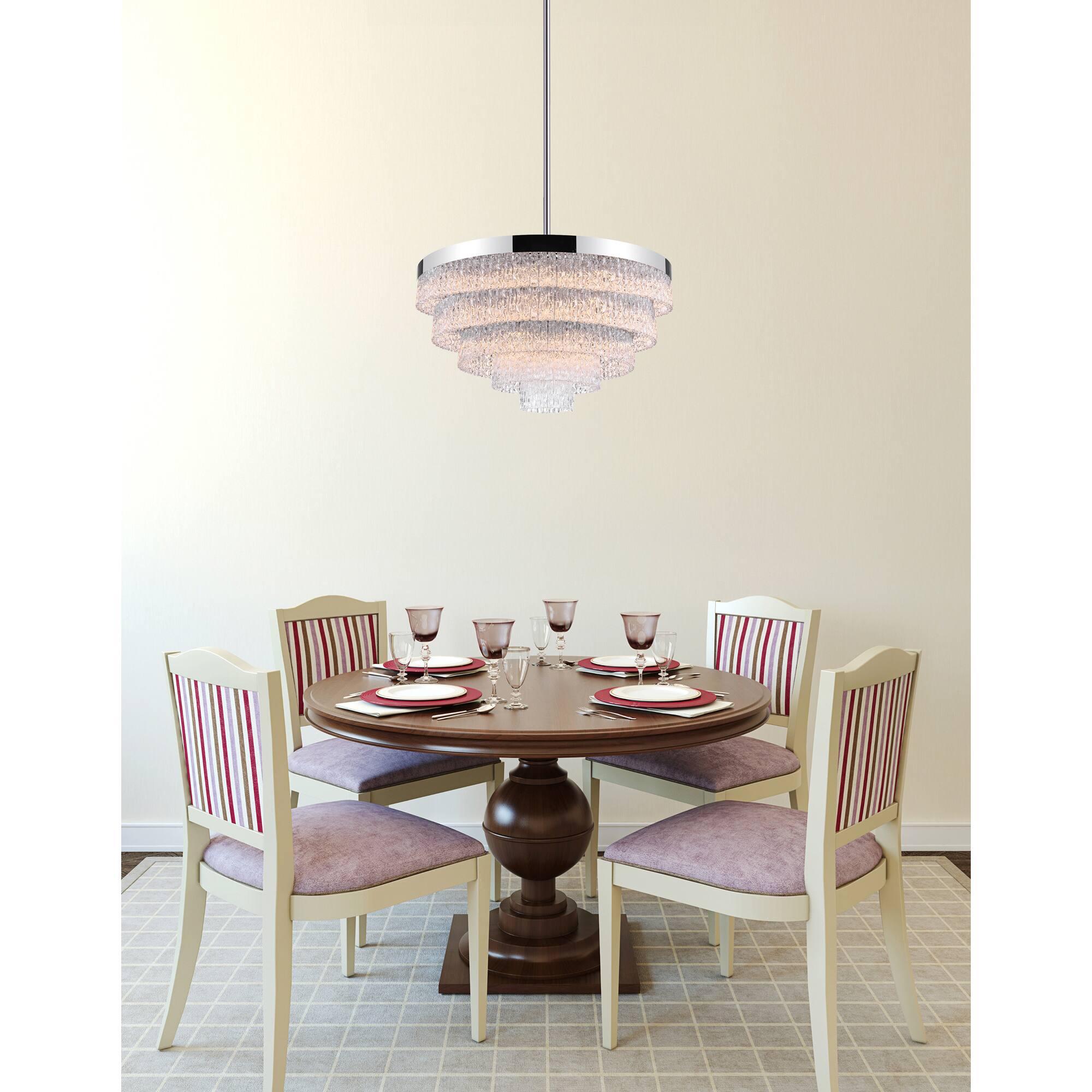 Angle. CWI Lighting - Carlotta 12 Light Down Chandelier With Chrome Finish - Chrome.