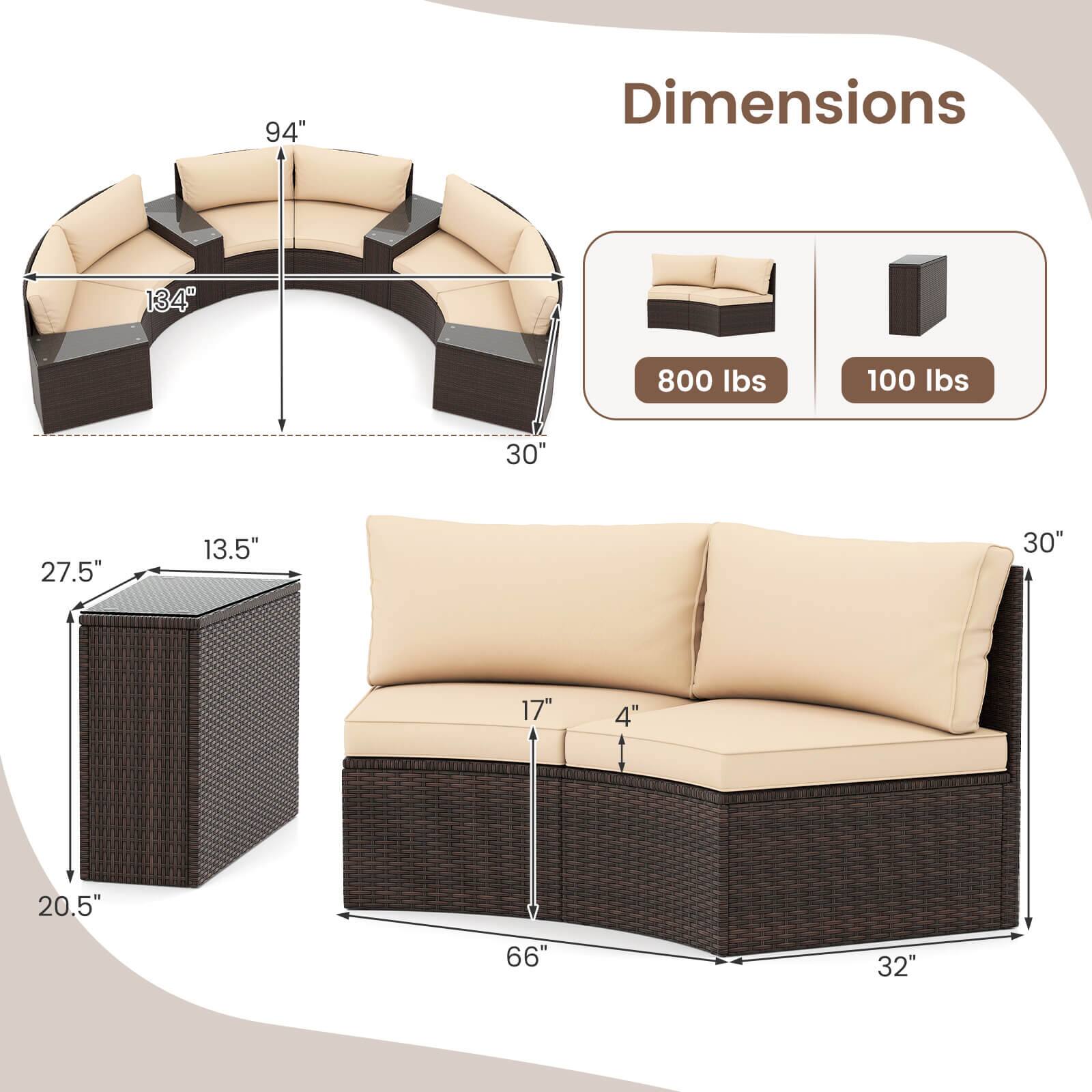 The text on the image reads: "Dimensions: 94" x 30" x 17" - 800 lbs - 100 lbs - 30" x 27.5" x 13.5" - 30" x 17" x 4" - 20.5" x 66" x 32"".