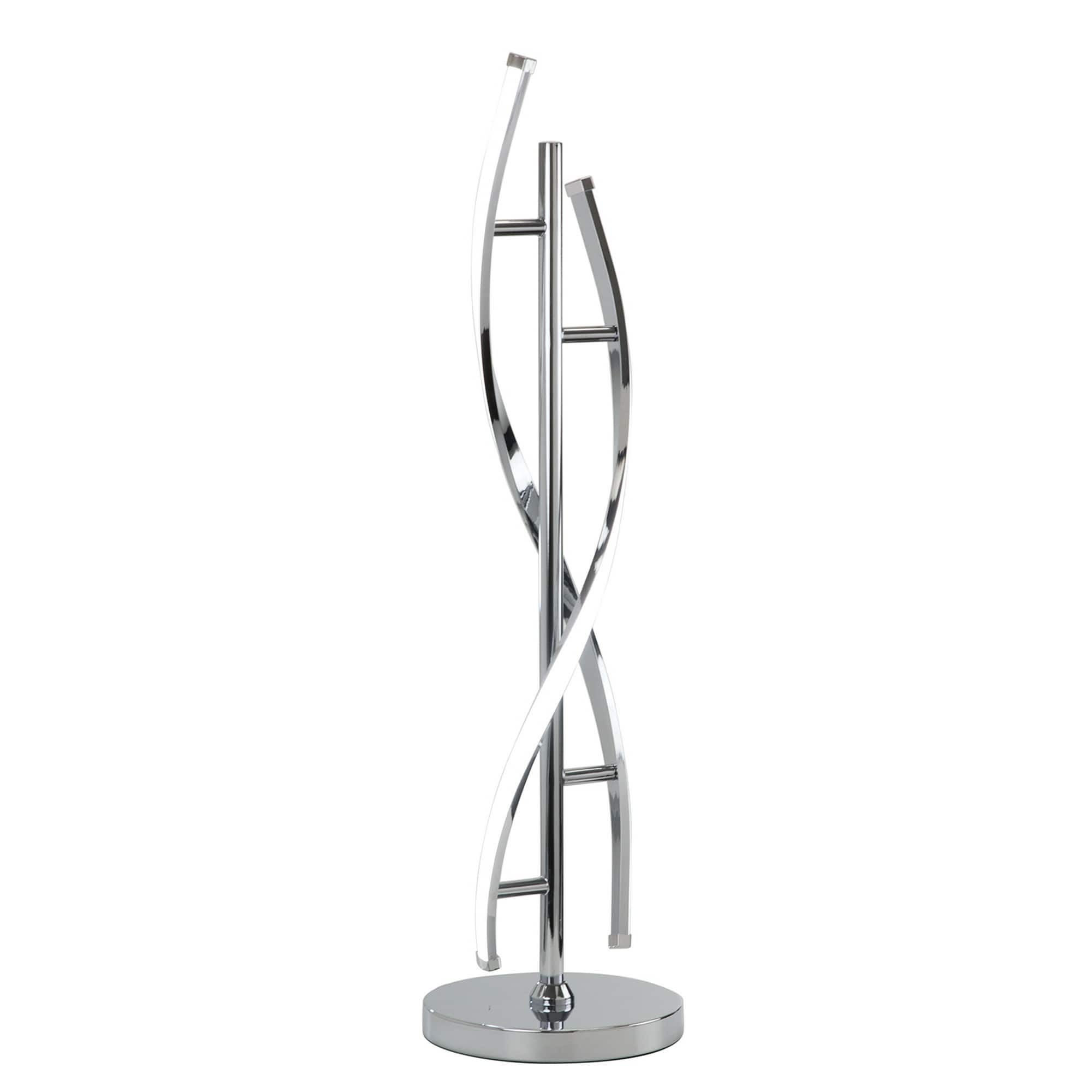 Manhattan Lane - Jam 29 Inch Table Lamp, LED Light, Round Base, Accent Metal Base - Chrome, Silver