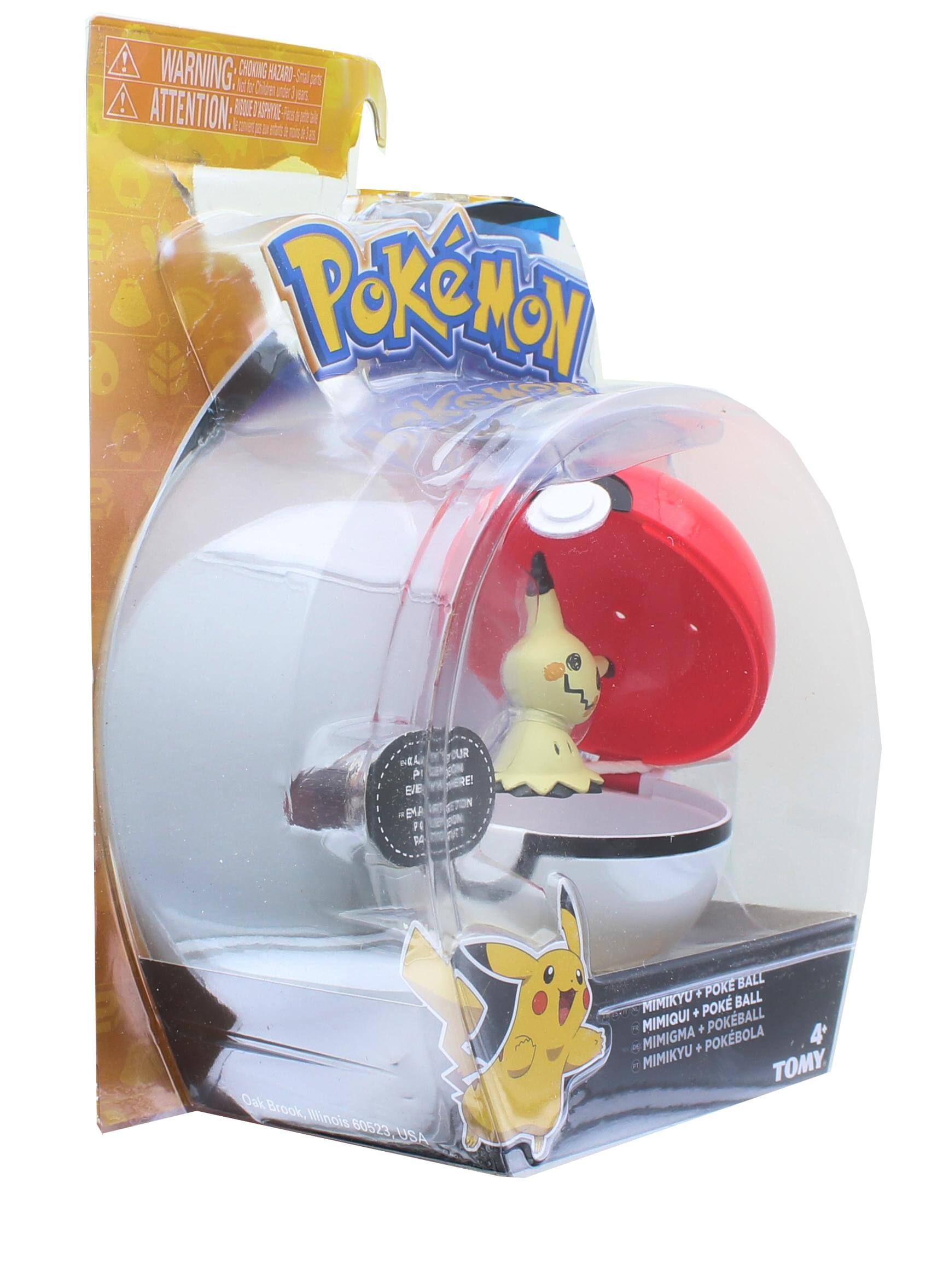 **WARNING: CHOKING HAZARD - Small parts. Not for children under 3 years.**

**ATTENTION: DANGER - Petite pièce. Ne convient pas aux enfants de moins de 3 ans.**

**POKÉMON**

**MIMIKYU + POKE BALL**

**MIMIQUI + POKEBALL**

**MIMIGMA + POKEBOLA**

**MIMIKYU + POKEBOLA**

**TOMY**

**Oak Brook, Illinois 60523 USA**
