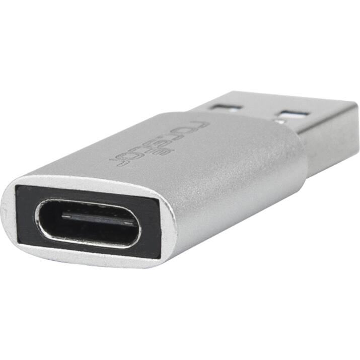 Alt View 1. Rocstor - Rocstor Premium USB 3.0 to USB C Slim Aluminum Adapter - USB Type-C - 1 x Type 1 x USB 3.0 Type Male - 1 x Type C Female - Gray Aluminum.