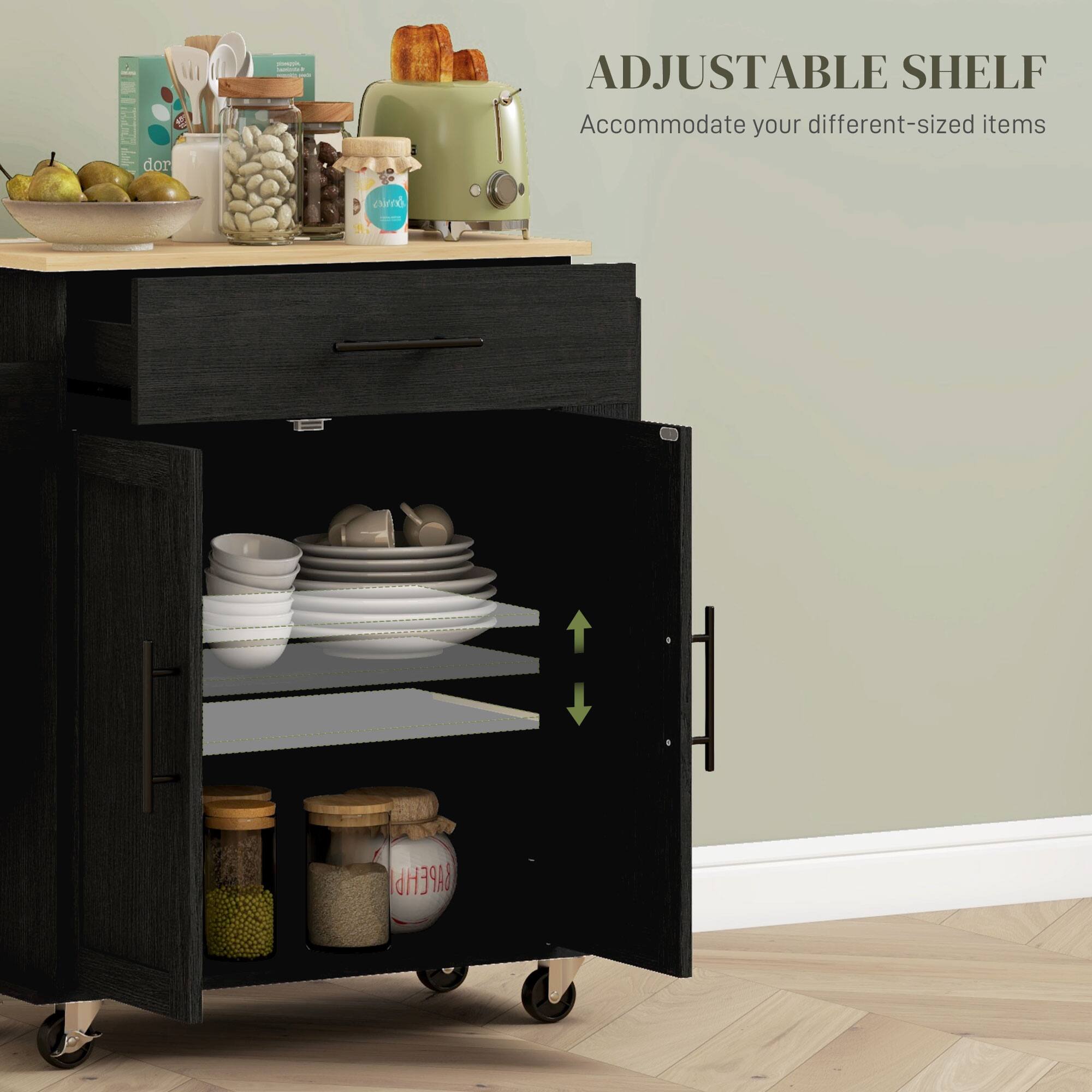 ADJUSTABLE SHELF Accommodate your different-sized items