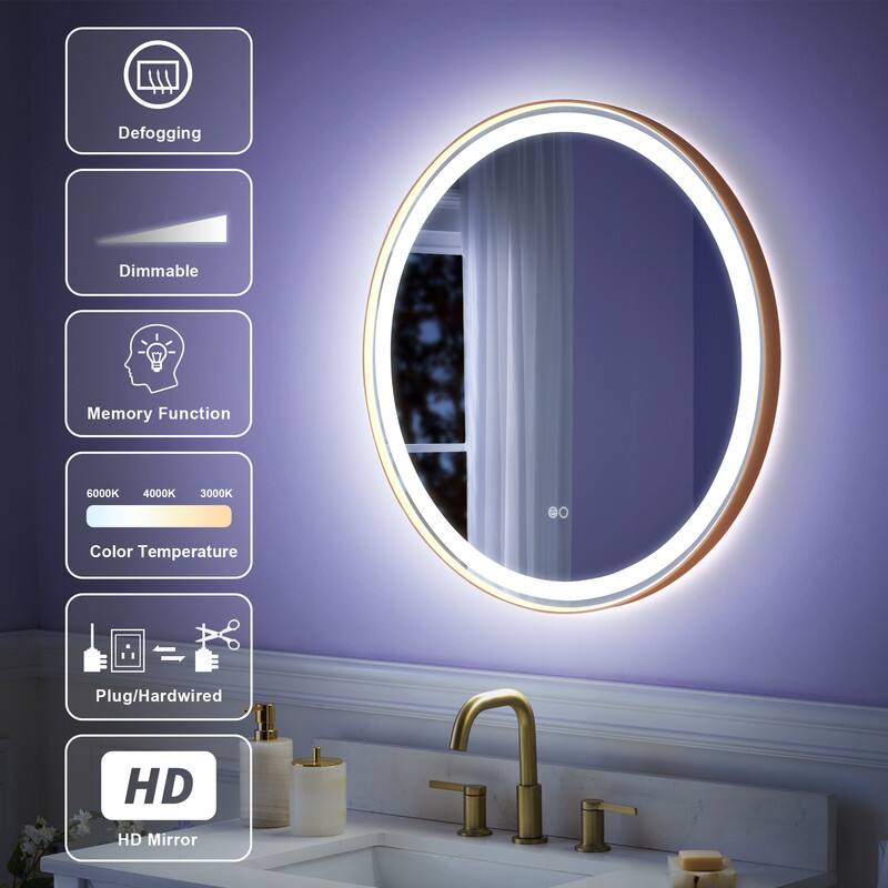 Defogging  
Dimmable  
Memory Function  
6000K 4000K 3000K  
Color Temperature  
Plug/Hardwired  
HD Mirror