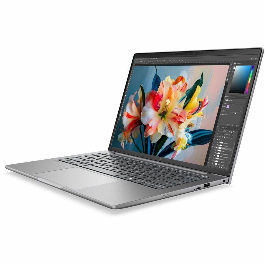 Alt View 5. HP - HP ZBook 8 G2i 14" Copilot+ PC Mobile Workstation - WUXGA - 60 Hz - Intel Core Ultra 7 Series 3 365 - 16 GB - 512 GB SSD - Meteor Silver Aluminum.
