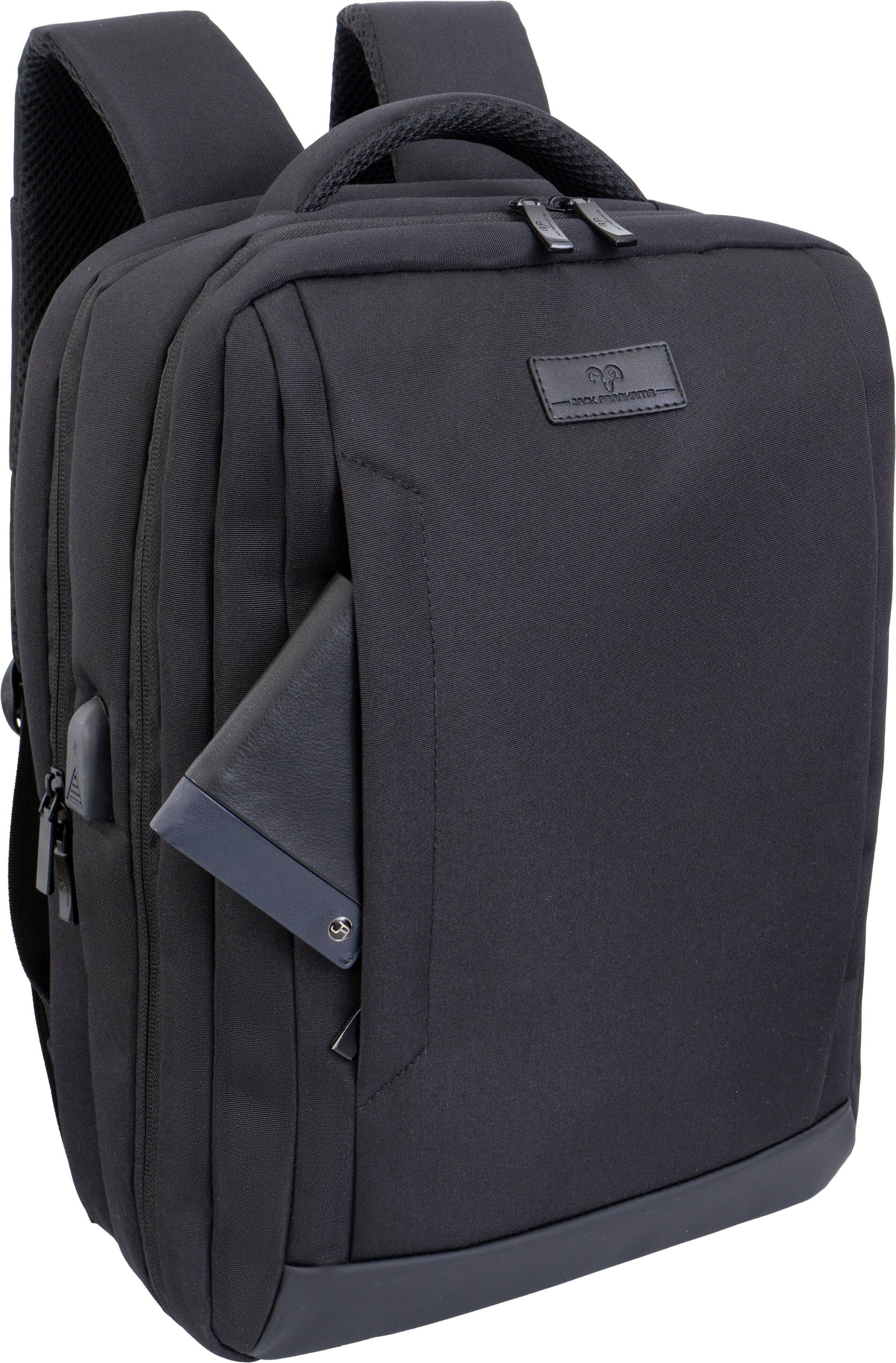 Alt View 2. Jack Abrahams - Jack Abrahams The Collins Nylon Workbook Backpack - Black - Black.