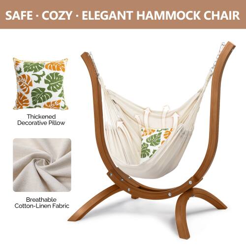SAFE COZY ELEGANT HAMMOCK CHAIR

Thickened Decorative Pillow

Breathable Cotton-Linen Fabric