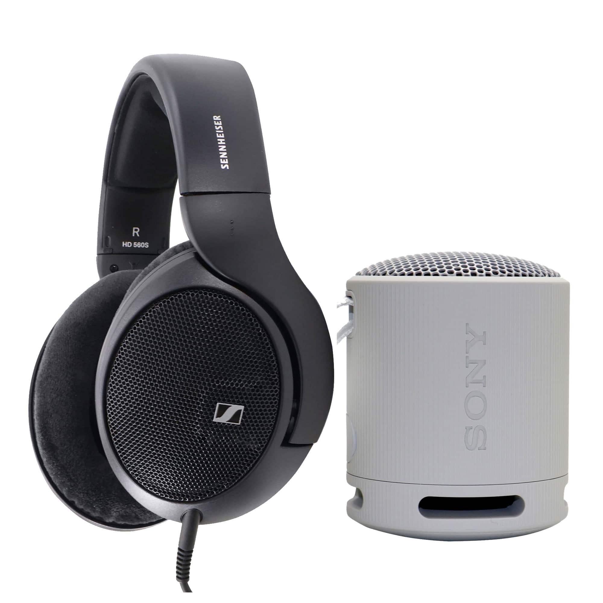 Sennheiser - HD 560S Open-Back High-Performance Headphones with Sony XB100 Speaker - Black