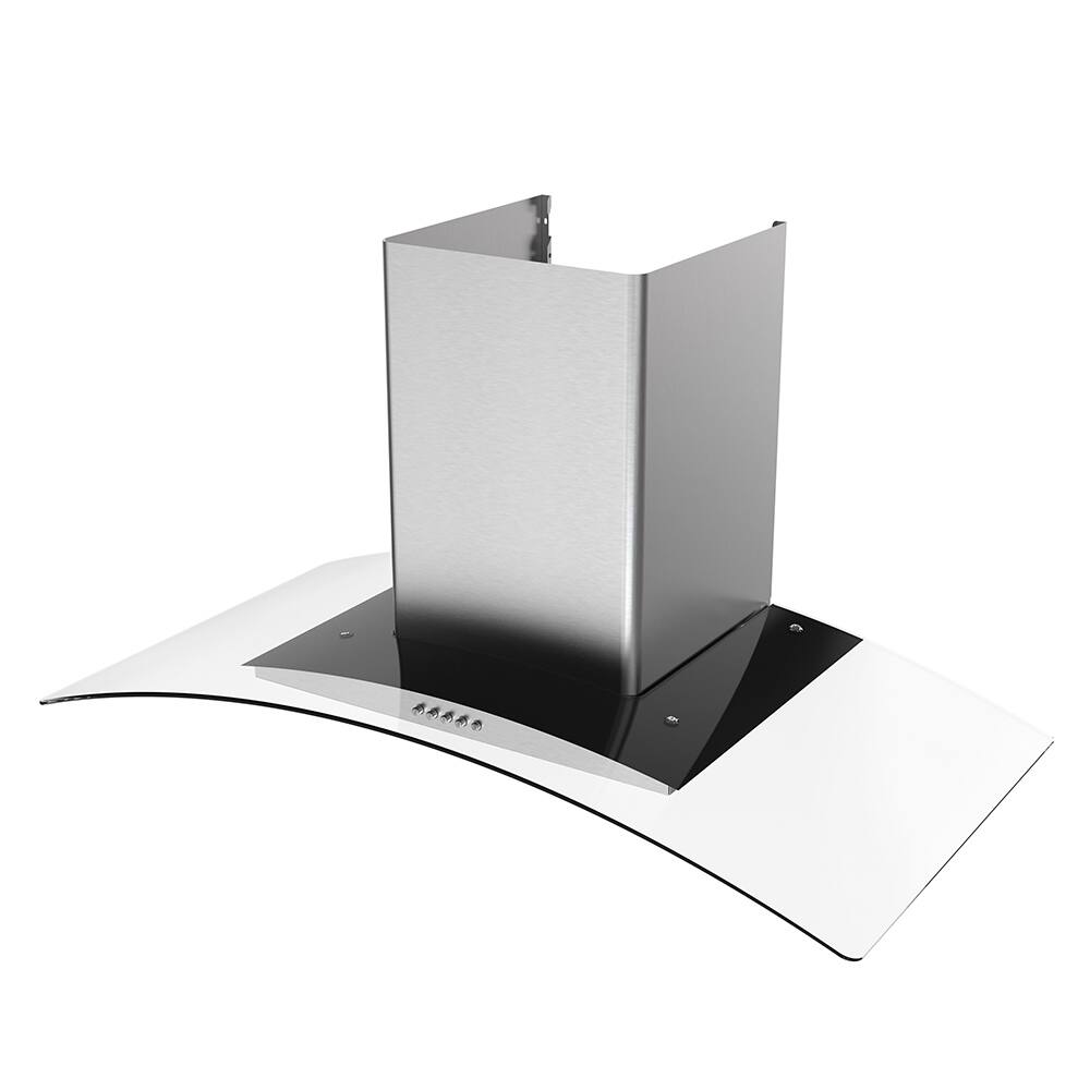 Alt View 5. Streamline - 36 in. Largo Ductless Wall Mount 220 CFM Range Hood, Baffle Filters, Push Button Control, LED Lights - Brushed Stainless Steel.