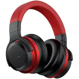 MOVSSOU - E7 Active Noise Cancelling Wireless Bluetooth Headphone - Red
