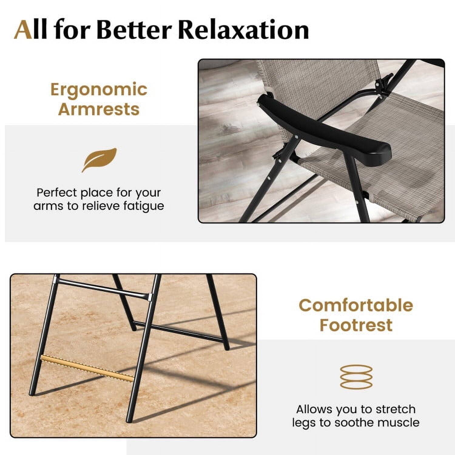 All for Better Relaxation

Ergonomic Armrests  
Perfect place for your arms to relieve fatigue

Comfortable Footrest  
Allows you to stretch legs to soothe muscle