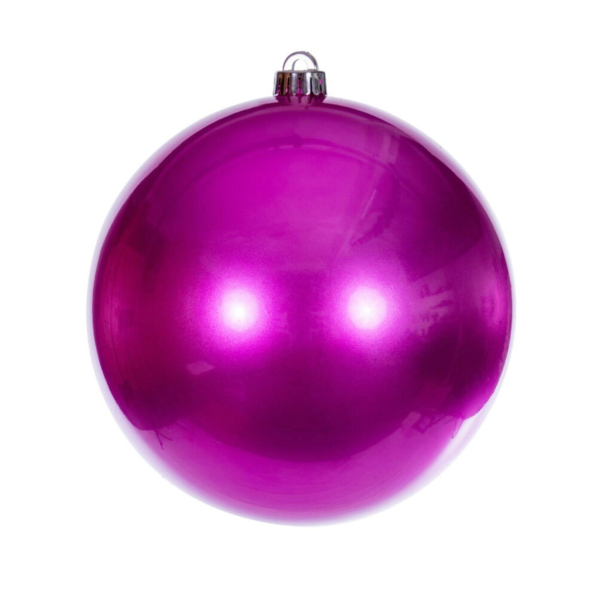 Front. Vickerman - 8" Hot Pink Candy Ball UV Drilled Cap - Hot Pink.