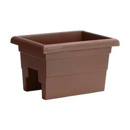 Root & Vessel - 16" Countryside Rail Planter for 3.5" or 5.5" Wide Railings - Brown