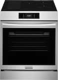 Frigidaire - Gallery 30 in. Wide 5 elements 6.2 Cu. Ft. Slide-In Electric Induction Range with Stone-Baked Pizza and 15+ Ways to Cook - Stainless Steel