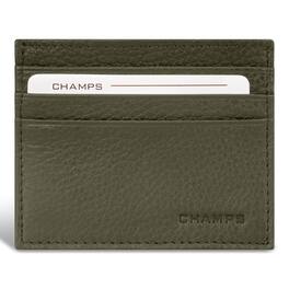 Champs - Classic Collection Leather Cardholder - Khaki