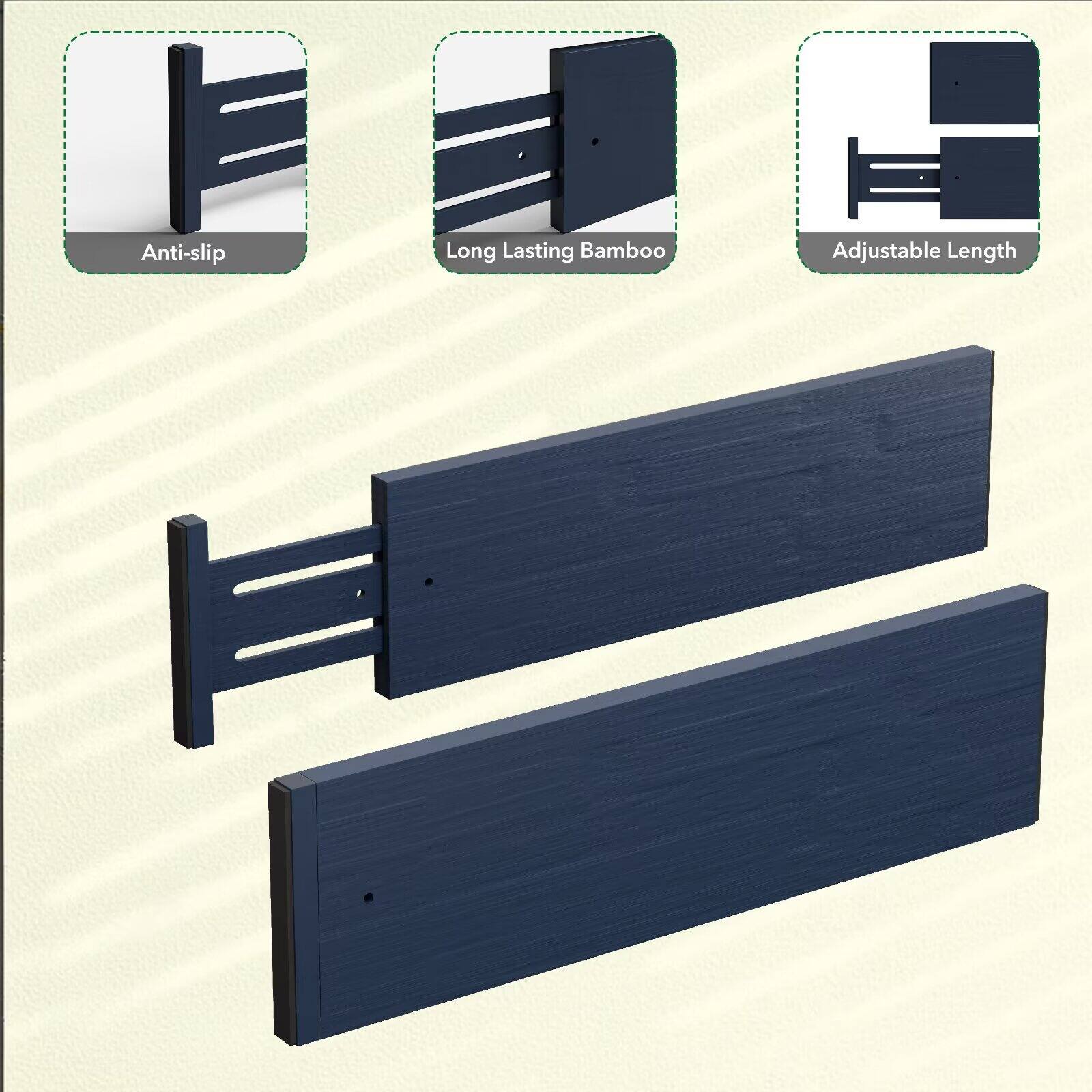 Anti-slip Long Lasting Bamboo Adjustable Length