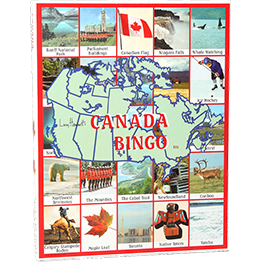 Lucy Hammett Games - Lucy Hammett Canada Bingo 6 Picture Boards, 42 Informative Cards & Bingo Chips Fun for All Ages