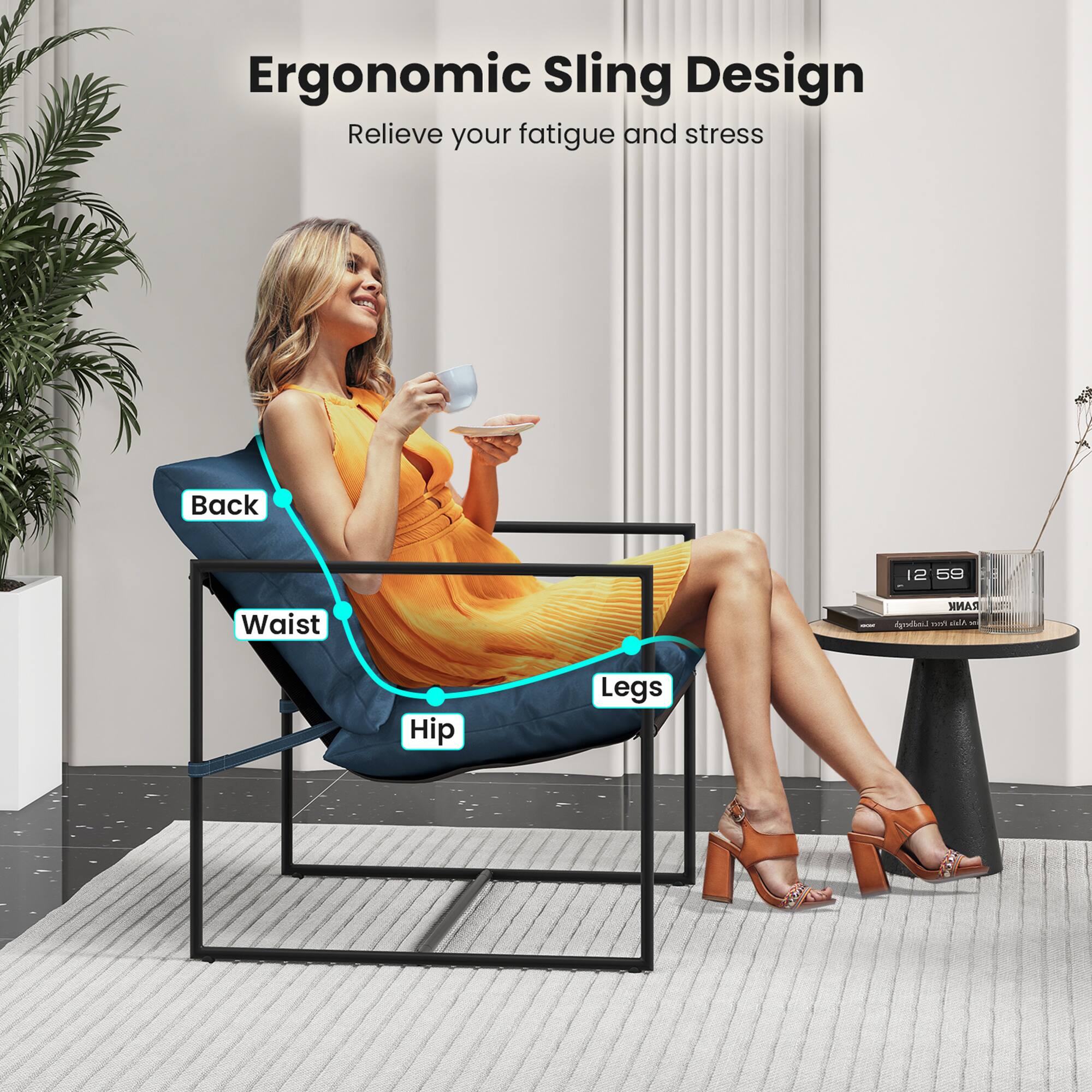 Ergonomic Sling Design  
Relieve your fatigue and stress  

Back  
Waist  
Hip  
Legs