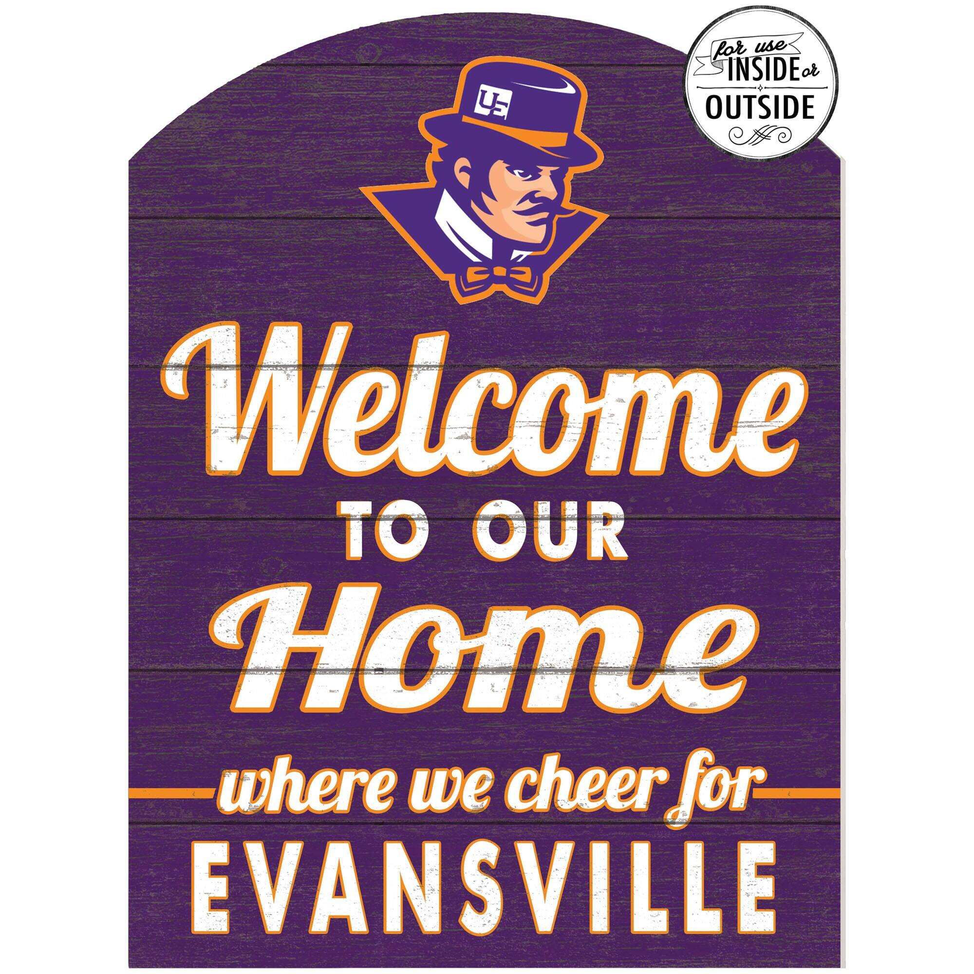 Evansville Purple Aces 16'' x 22'' Indoor/Outdoor Marquee Sign