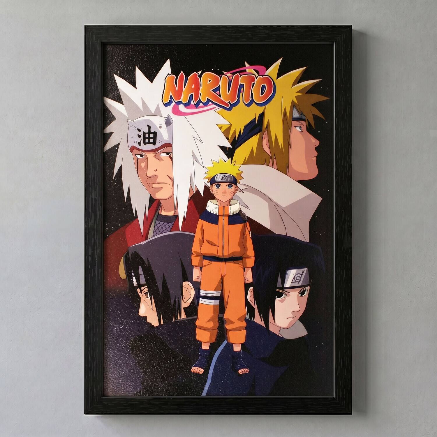 Alt View 4. PopMarket - Naruto Classic - Naruto Group 11x17 Framed Gel Coat - Multicolor.