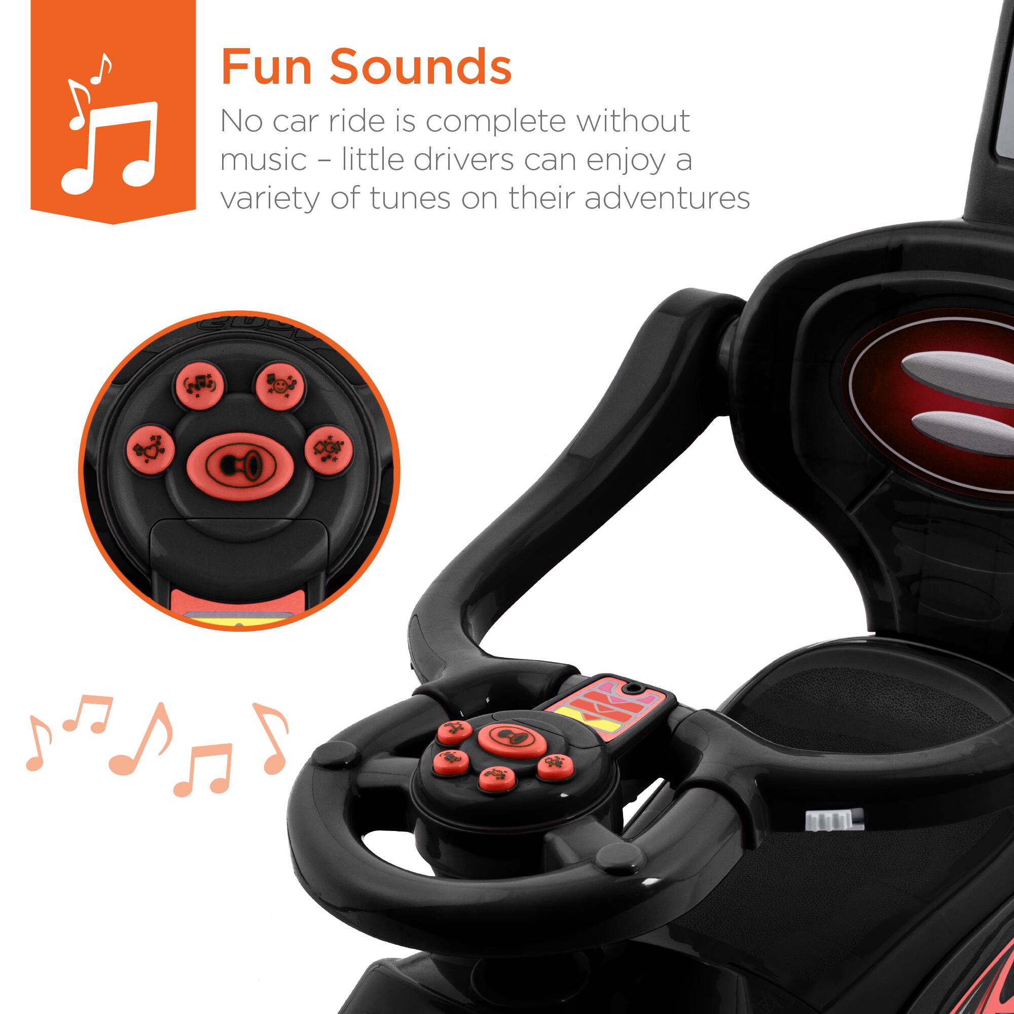 Fun Sounds  
No car ride is complete without music - little drivers can enjoy a variety of tunes on their adventures