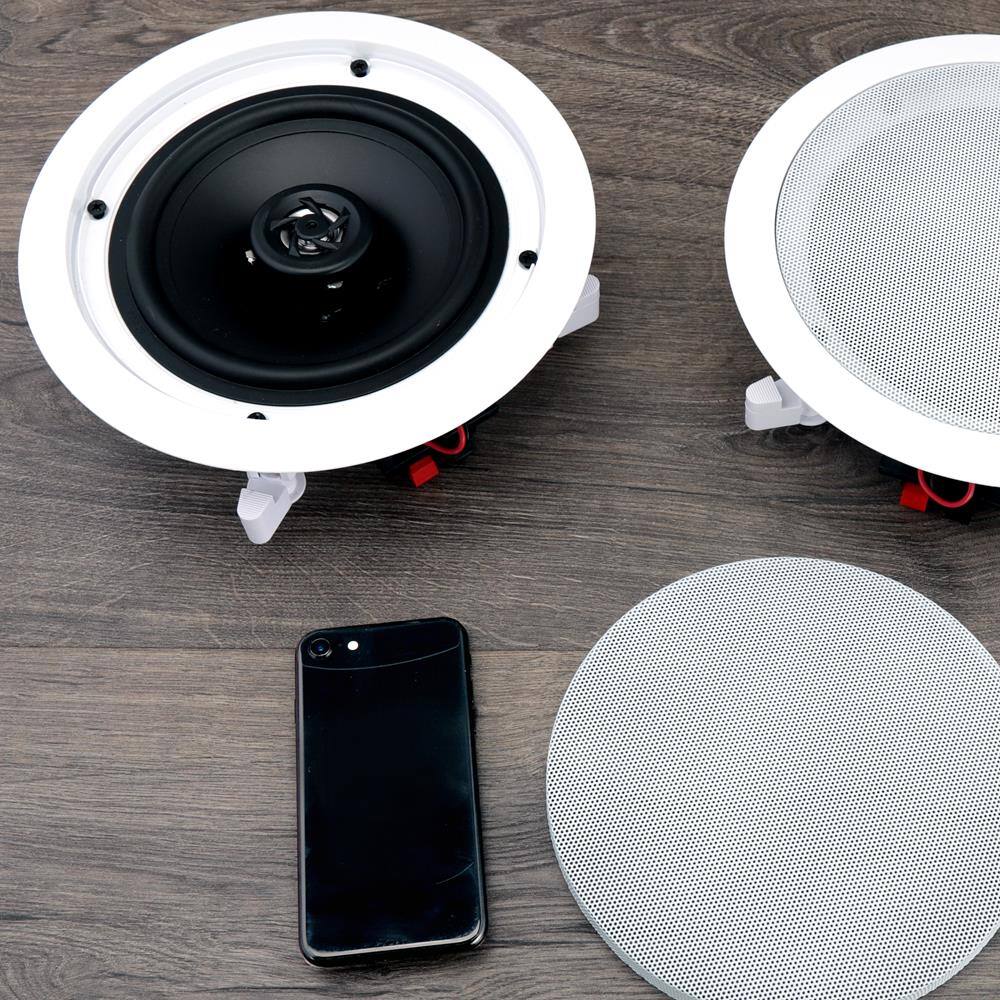 Alt View 5. Pyle - Pyle PDIC1661RD 6.5 Inch 200 Watt In Ceiling Wall 2 Way Speaker System Pair - White.