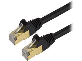 StarTech.com - StarTech C6ASPAT6INBK Cat6a Shielded Patch Cable, 6 in, Black, Snagless RJ45