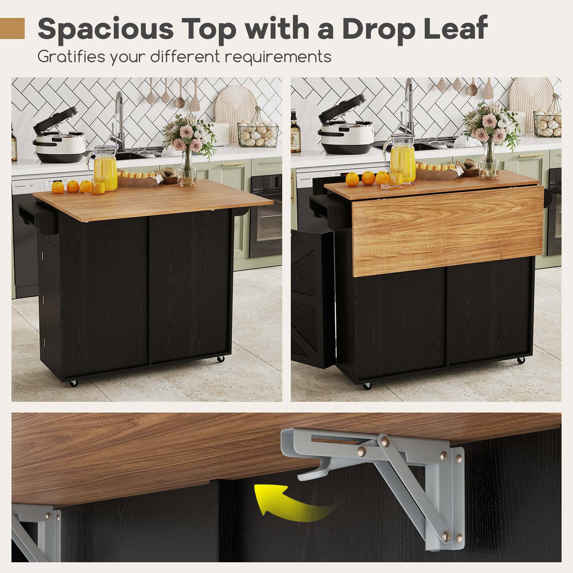 Spacious Top with a Drop Leaf  
Gratifies your different requirements