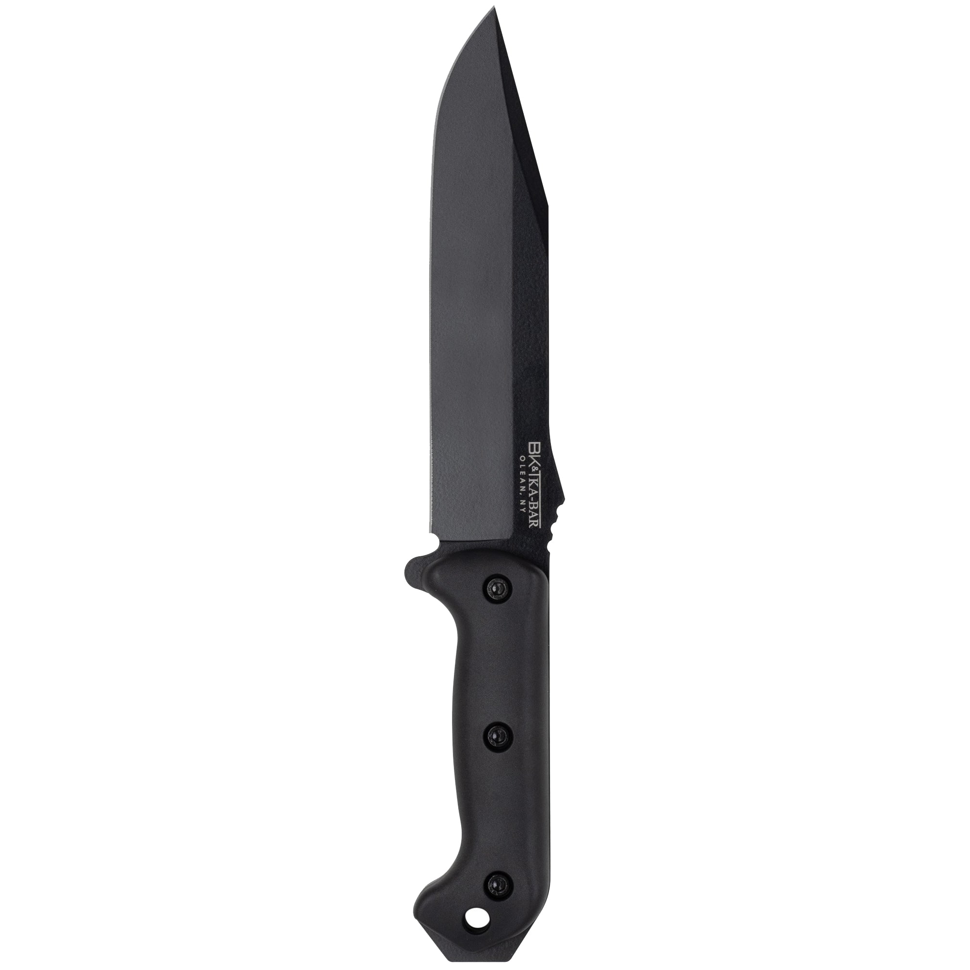 KA-BAR - 7.25" Straight Edge Blade Becker Combat Utility Knife -w/ Sheath - Black