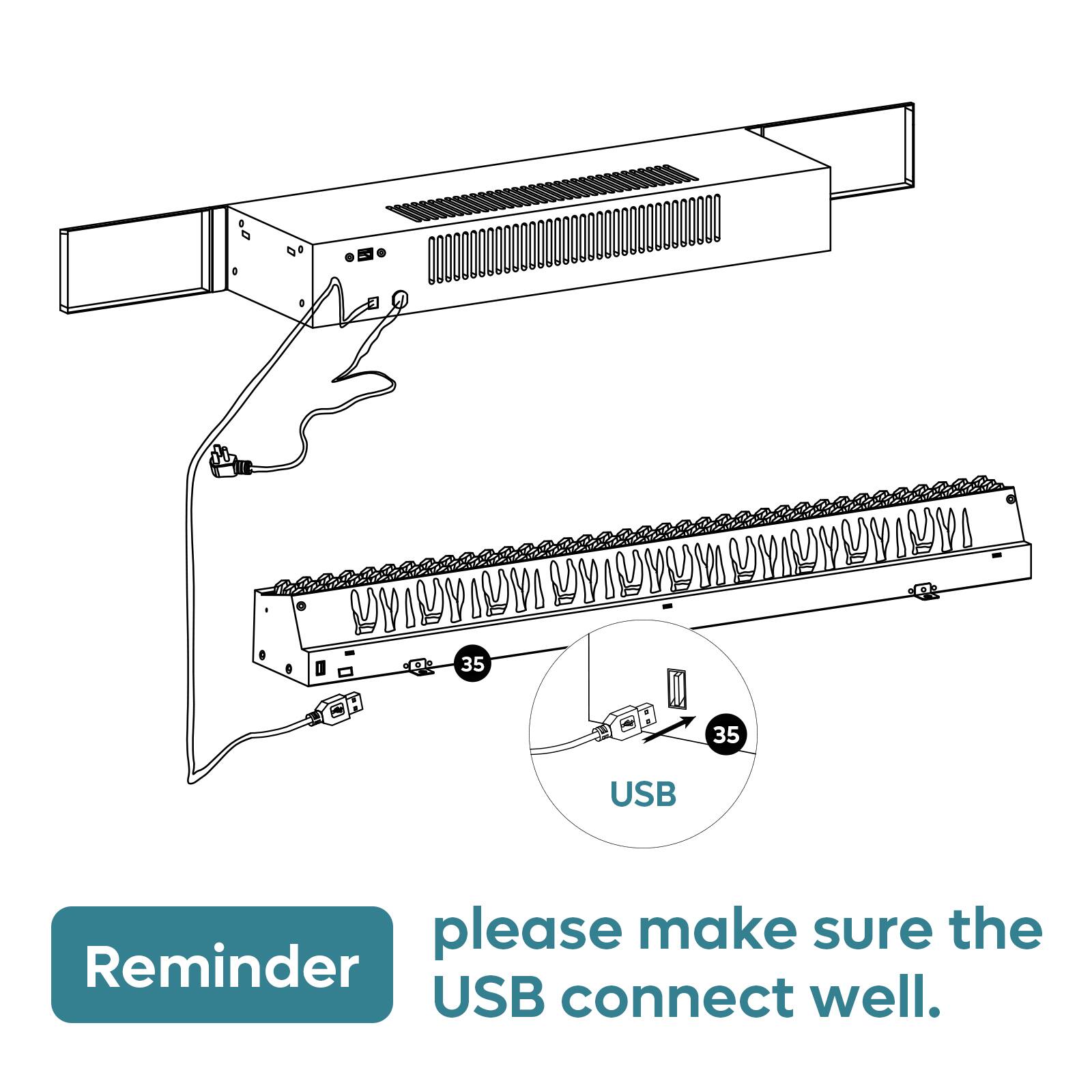 Please make sure the USB connect well.