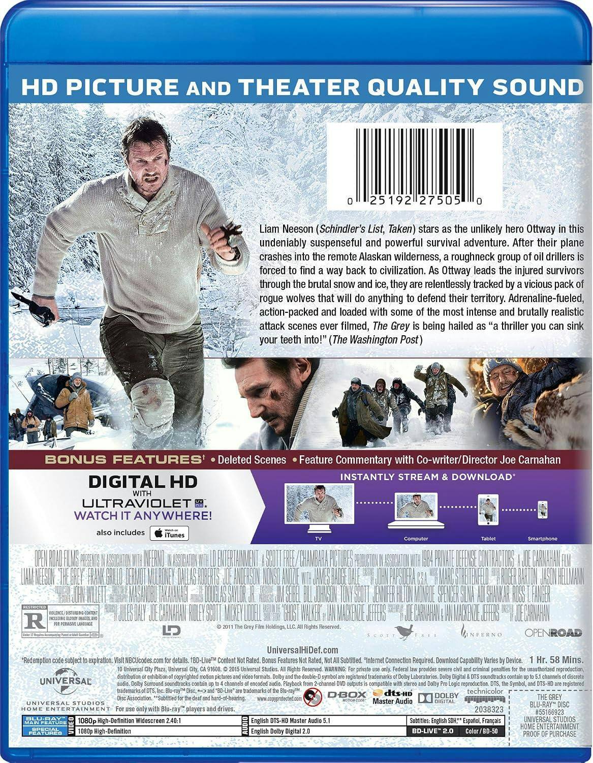 Back. The Grey (Blu-ray) [Blu-ray].