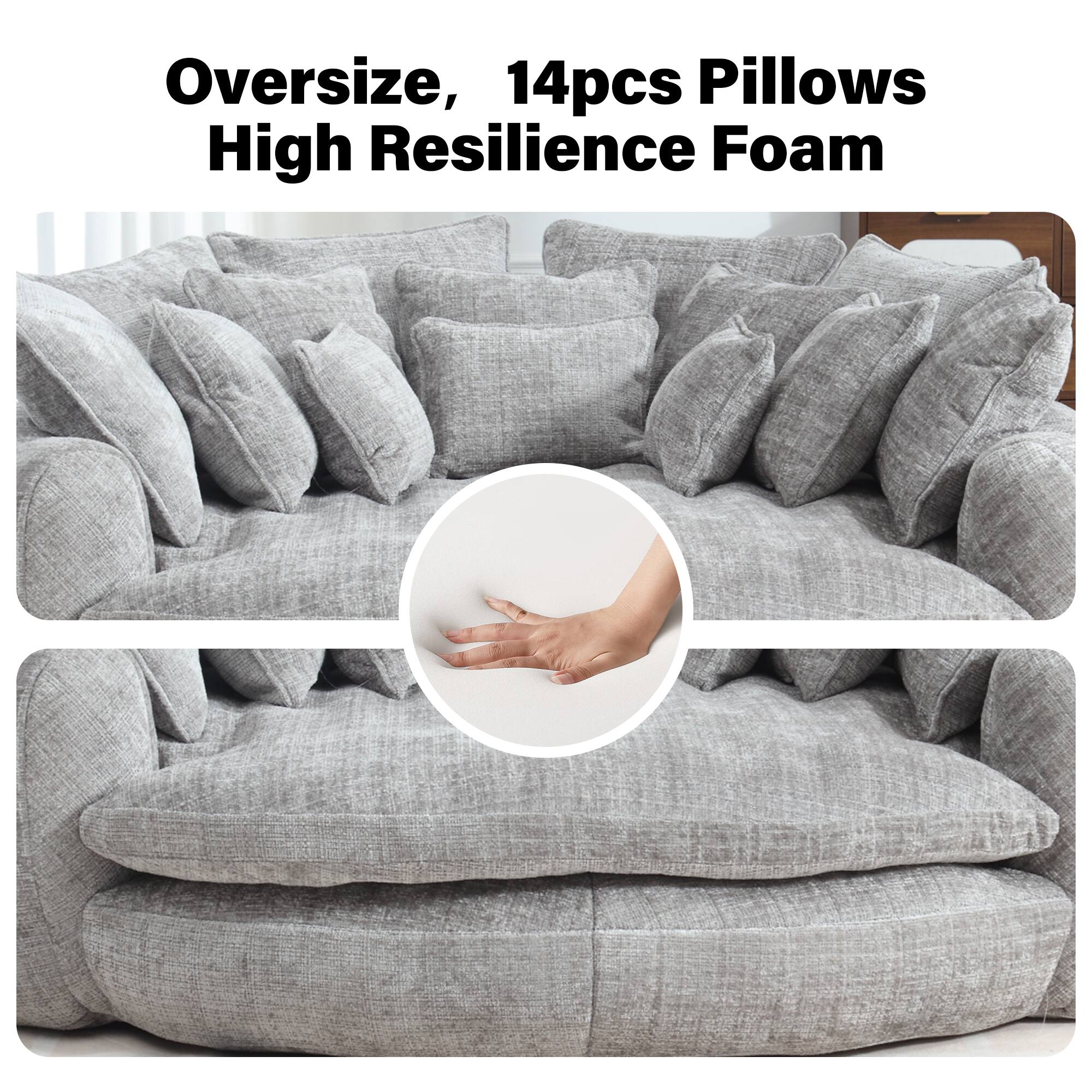 Oversize, 14pcs Pillows High Resilience Foam