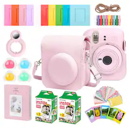 Complete Accessory Kit for Fujifilm Instax Mini 12 with 2x10 Film 2 Pack - Pink