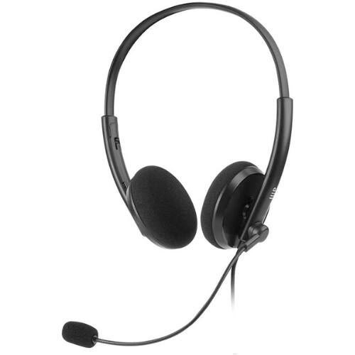 Angle. Monoprice - Monoprice WFH Wired Web Meeting Headset with 3.5mm + USB, Lightweight Design, Adjustable Mic & Inline Controls.