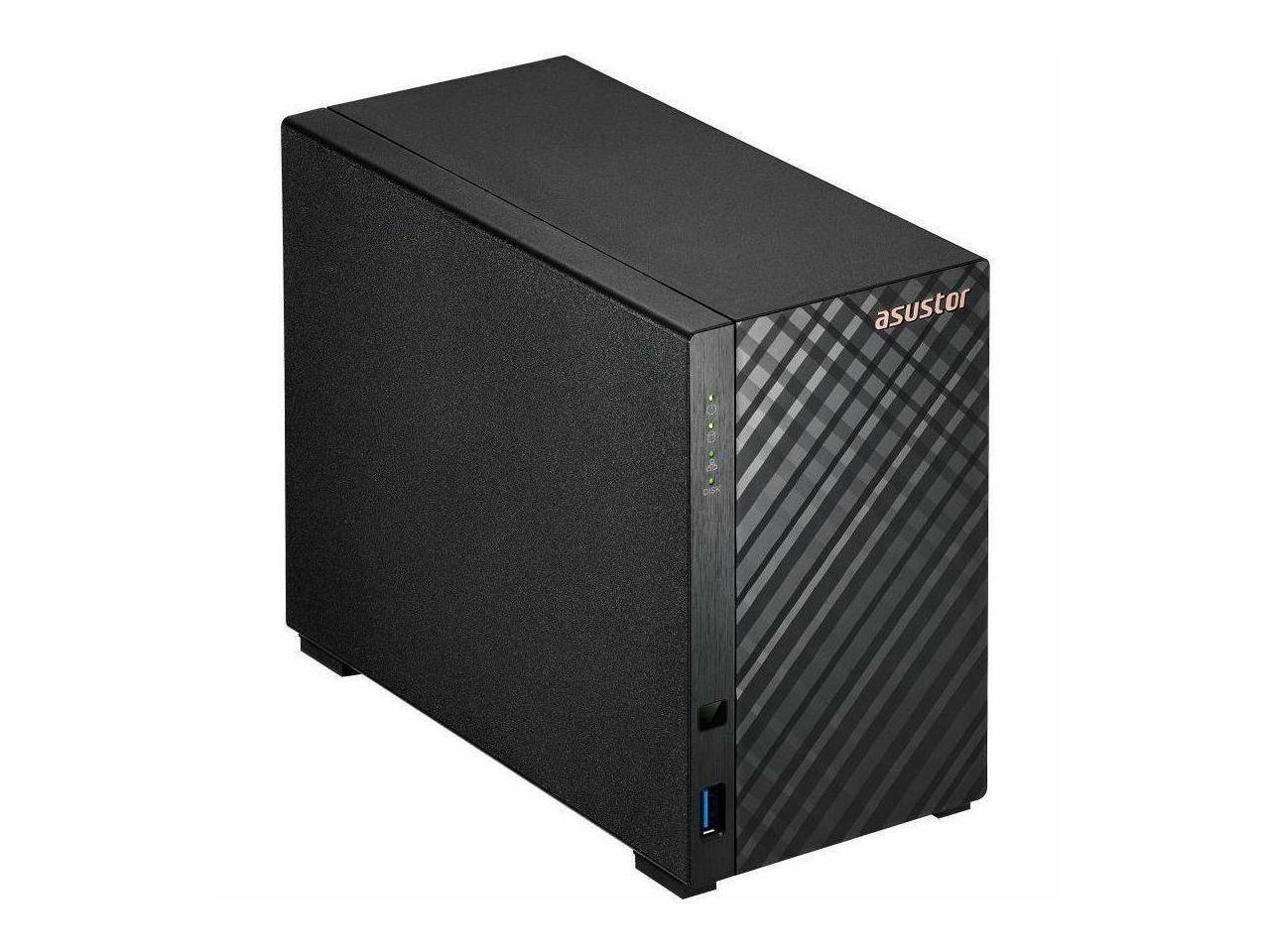 Alt View 8. Asustor - Asustor AS1202T Drivestor 2 Gen 2 ,2 Bay NAS, Quad-Core 1.7GHz CPU, 2.5GbE Port, 1GB DDR4, Three USB 3.0 (Diskless).