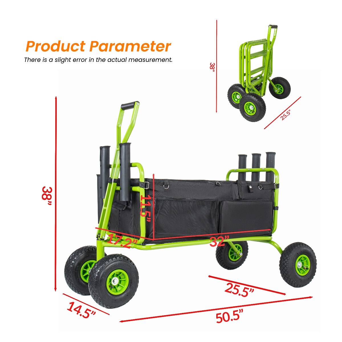 Product Parameter  
There is a slight error in the actual measurement.  
38"  
25.5"  
38"  
11.5" 17.2"  
32"  
14.5"  
25.5" 50.5"