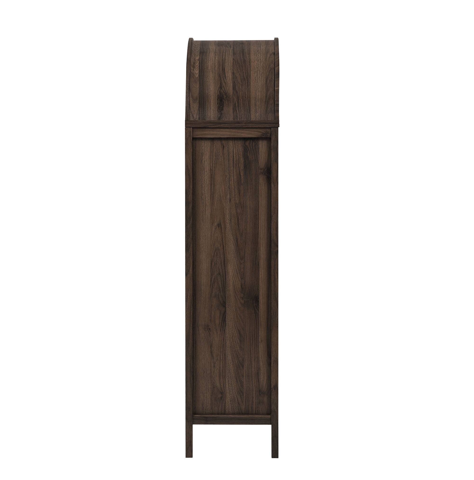 Alt View 2. Modway - Vaughn 71" Arched Storage Display Cabinet by Modway - Walnut.