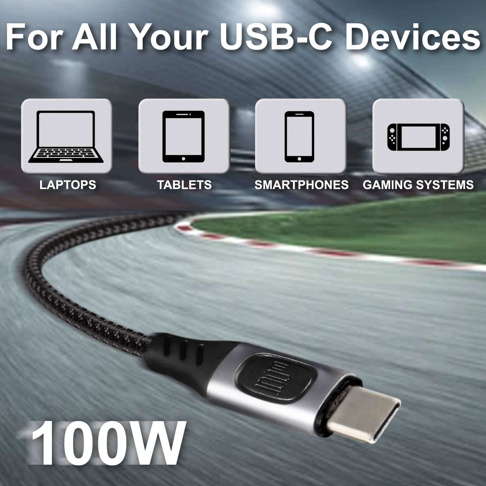 For All Your USB-C Devices

LAPTOPS TABLETS SMARTPHONES GAMING SYSTEMS

100W