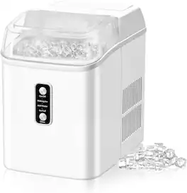 Sweet - Nugget Ice Maker Countertop Ready in 6 Mins, 1.55L Water Tank, Self-Cleaning - White