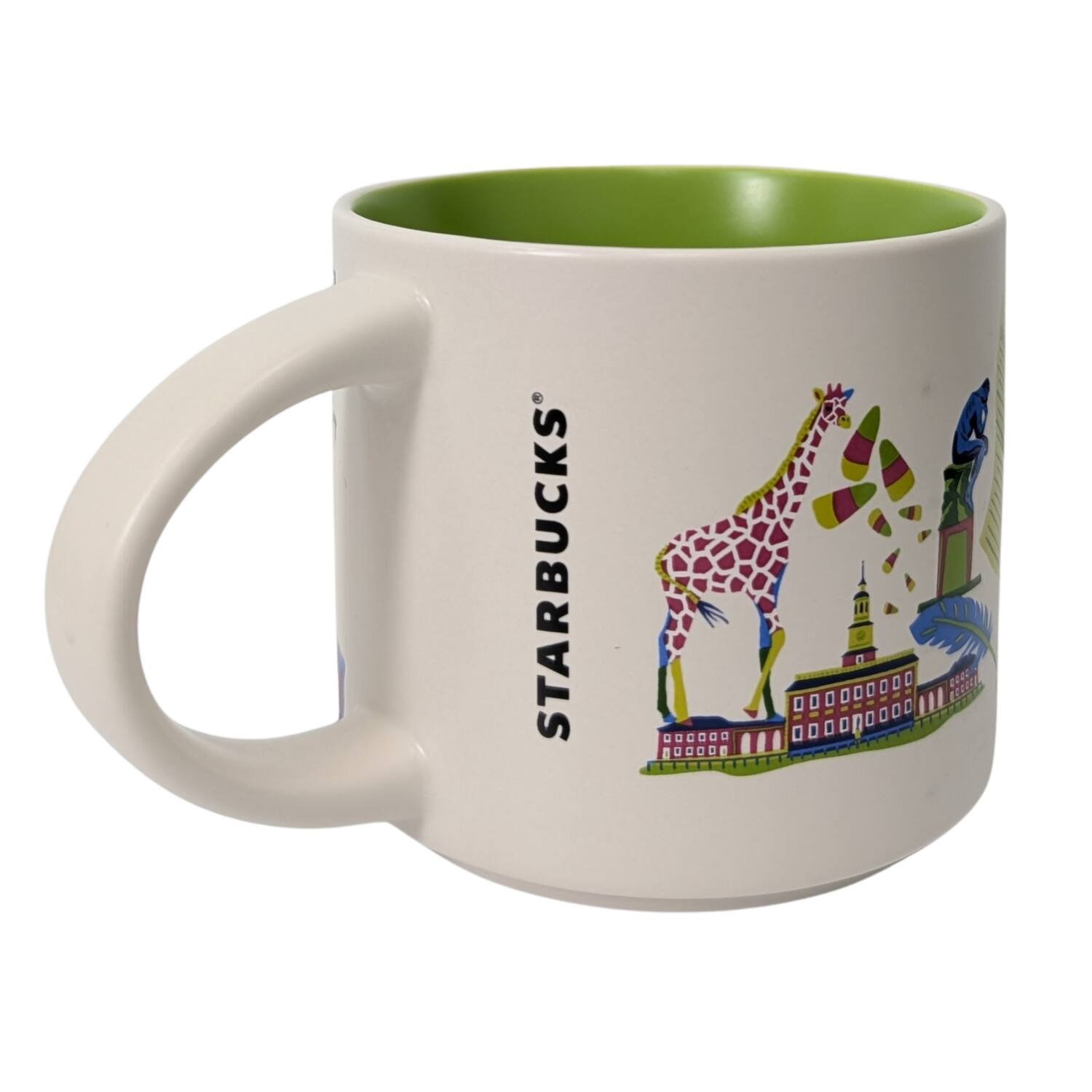 Back. Starbucks - Starbucks Discovery Series Philadelphia Ceramic Mug, 14 Oz - Blue.