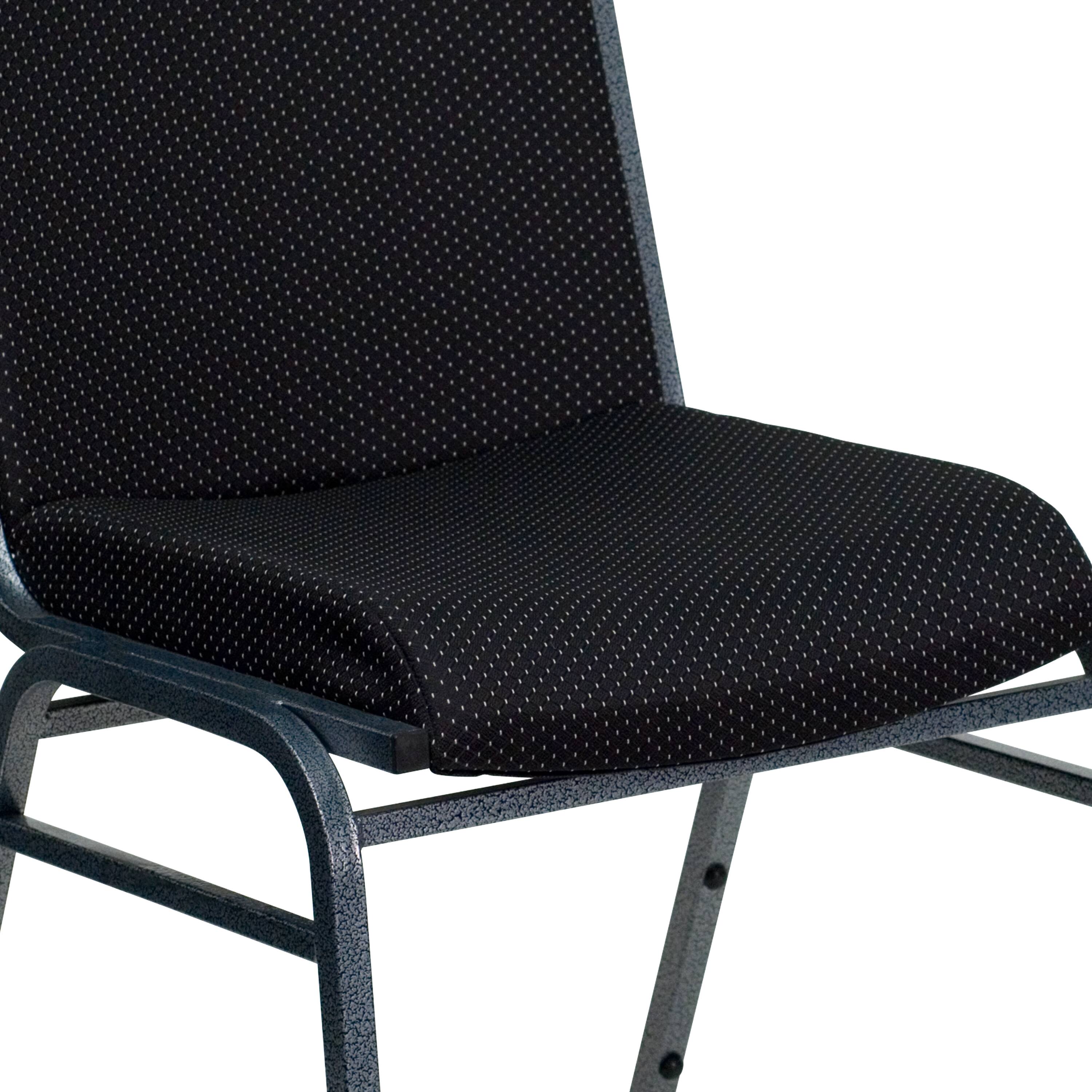 Alt View 9. Emma + Oliver - Heavy Duty Reception/Guest Stack Chair - Black Patterned Fabric.